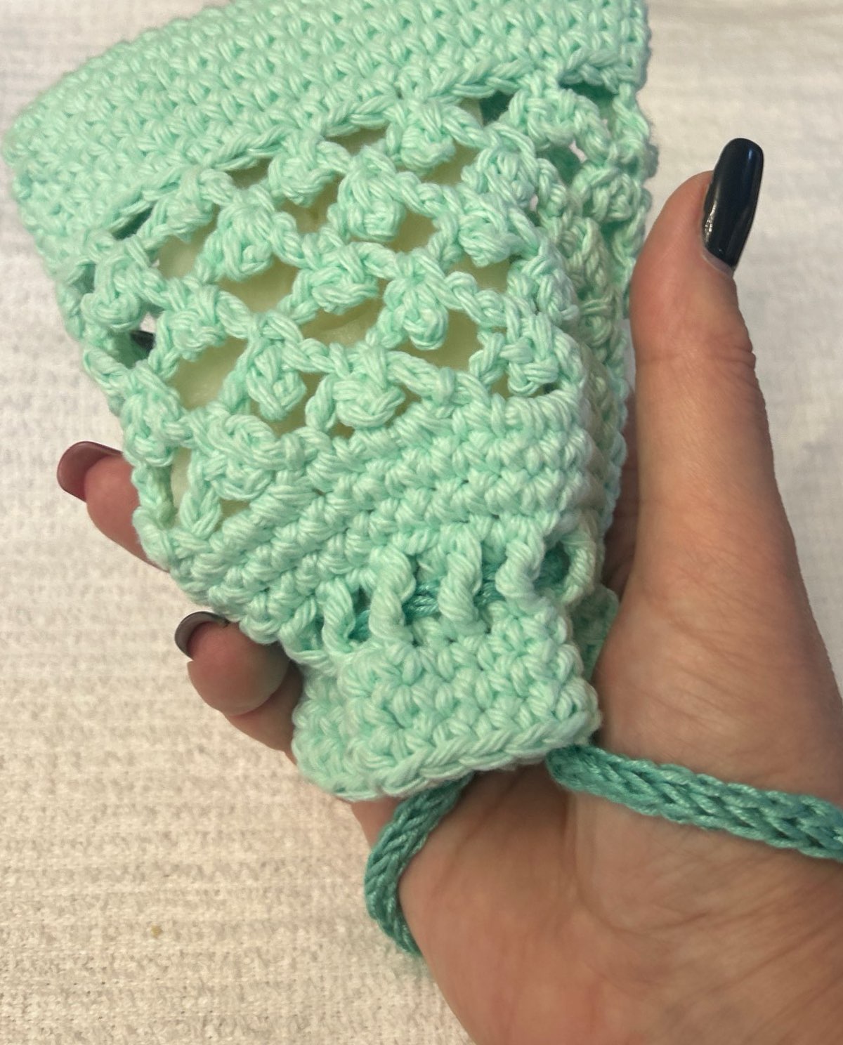 Picot Mesh Soap Bag